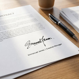 Personalisierte handschriftliche Unterschrift und Permastempel