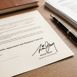 Personalisierte handschriftliche Unterschrift und Permastempel