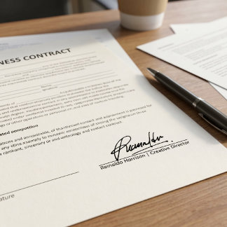 Personalisierte handschriftliche Unterschrift und Permastempel
