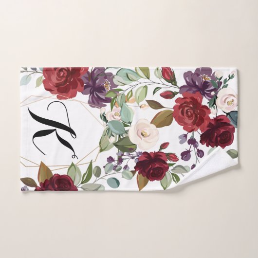 Personalisierte Handtuchrosen, goldene geometrisch Handtuch (Handtuch)