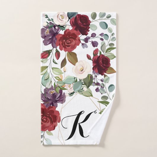 Personalisierte Handtuchrosen, goldene geometrisch Handtuch (Handtuch)