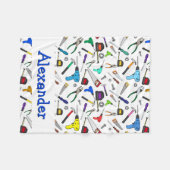 Personalisierte Handwerkzeuge und Hardware-Muster Fleecedecke (Vorderseite (Horizontal))