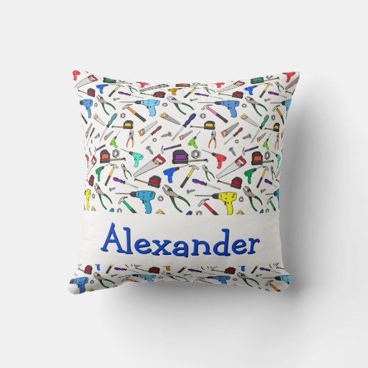 Personalisierte Handwerkzeuge und Hardware-Muster Kissen (Rückseite)