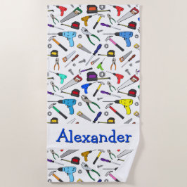 Personalisierte Handwerkzeuge und Hardware-Muster Strandtuch