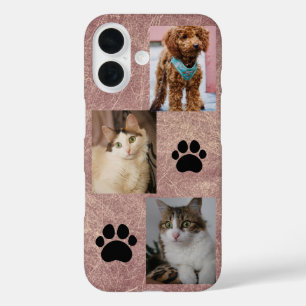 Personalisierte Handyhülle mit 3 Fotos Benutzerdef iPhone 16 Hülle