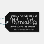 Personalisierte Hangover Helper Bachelorette-Gesch Geschenkanhänger (Rückseite Horizontal)