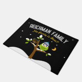 Personalisierte Hanukkah Menorah Licht in die Nach Fußmatte (Schrägansicht)