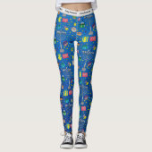 Personalisierte Hanukkah-Muster-Leggings Leggings (Vorderseite)