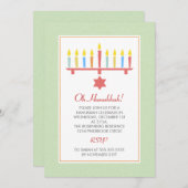 Personalisierte Hanukkah-Party Einladungen (Vorne/Hinten)