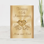 Personalisierte Happy 65. Hochzeitskarten Karte (Vorderseite)