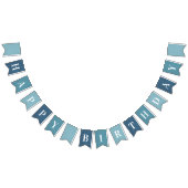 Personalisierte Happy Birthday Blue Bunting Flags Wimpelkette (Alle)