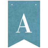 Personalisierte Happy Birthday Blue Bunting Flags Wimpelkette (Dritte Fahne)