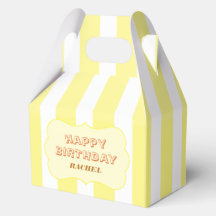Personalisierte Happy Birthday Gelbe Streifen