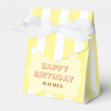 Personalisierte Happy Birthday Gelbe Streifen
