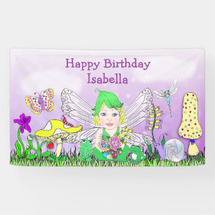 Personalisierte Happy Birthday Märchen-Themenparty Banner
