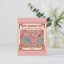 Personalisierte Happy Galentine's Day Postkarte