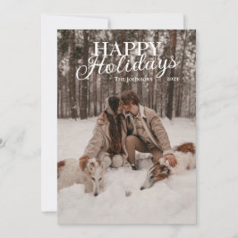 Personalisierte Happy Holidays Card mit Foto Feiertagskarte