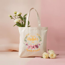 Personalisierte Happy Mother's Day Blumen-Tasche