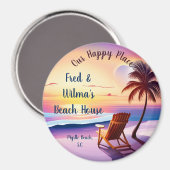 Personalisierte Happy Place Benutzerdefinierte Pos Magnet (Vorderseite/Rückseite)