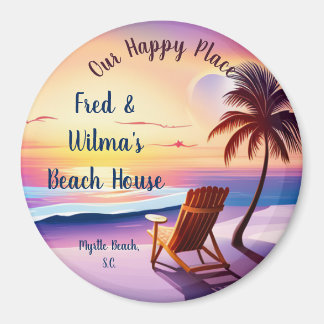 Personalisierte Happy Place Benutzerdefinierte Pos Magnet