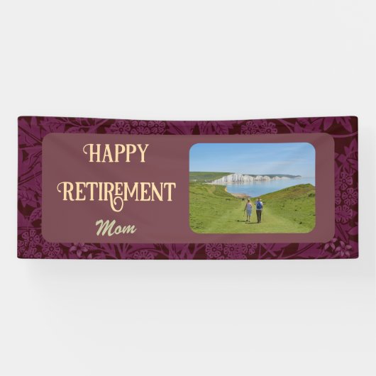 Personalisierte Happy Retirement Geschenke für Mam Banner (Horizontal)