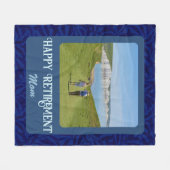 Personalisierte Happy Retirement Geschenke für Mam Fleecedecke (Vorderseite (Horizontal))