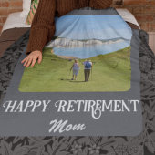 Personalisierte Happy Retirement Geschenke für Mam Fleecedecke