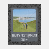 Personalisierte Happy Retirement Geschenke für Mam Fleecedecke (Vorderseite)
