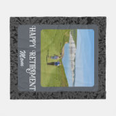 Personalisierte Happy Retirement Geschenke für Mam Fleecedecke (Vorderseite (Horizontal))