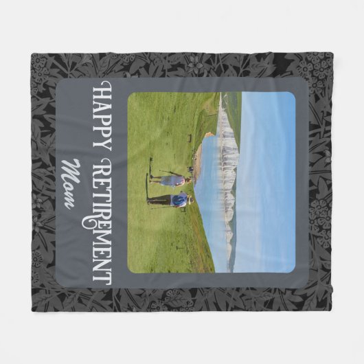 Personalisierte Happy Retirement Geschenke für Mam Fleecedecke (Vorderseite (Horizontal))