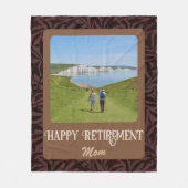 Personalisierte Happy Retirement Geschenke für Mam Fleecedecke (Vorderseite)