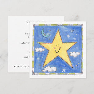 Personalisierte Happy Star Geburtstagseinladung