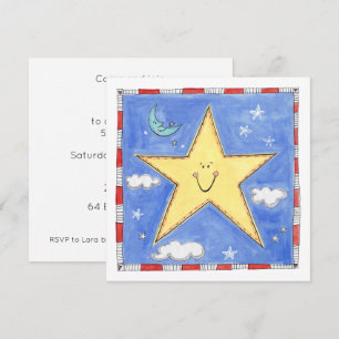 Personalisierte Happy Star Geburtstagseinladung