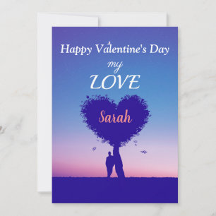 Personalisierte Happy Valentine's day Karte