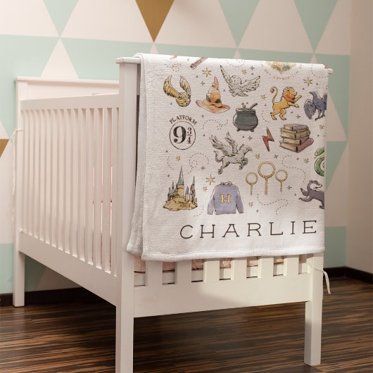 Personalisierte HARRY POTTER™-Symbole Fleecedecke