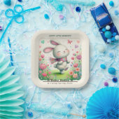 Personalisierte Hase Baby Shower Teller (Party)