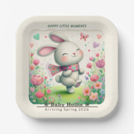 Personalisierte Hase Baby Shower Teller