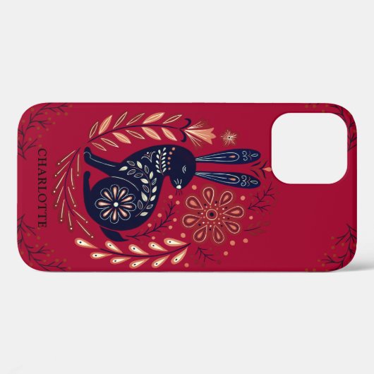 Personalisierte Hasen-Kanone-Kunst aus Holz Case-Mate iPhone Hülle (Rückseite (Horizontal))