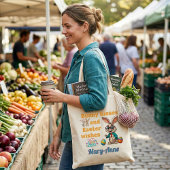Personalisierte Hasen Küsschen Ostern Tragetasche