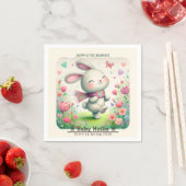 Personalisierte Hasen-Papierpartyservietten Serviette (Beispiel)