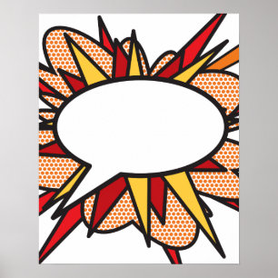 Personalisierte HAST DEINE MEINUNG Sprechblase Poster