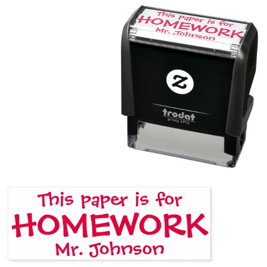 Personalisierte Hausaufgaben Selbstfärbung der Bri Permastempel (Beispiel)
