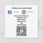 Personalisierte hausgemachte DANK Quadratische Visitenkarte (Rückseite)