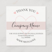 Personalisierte hausgemachte DANK Quadratische Visitenkarte (Vorderseite)