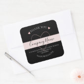 Personalisierte hausgemachte DANK Quadratischer Aufkleber (Umschlag)