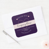 Personalisierte hausgemachte DANK Quadratischer Aufkleber (Umschlag)