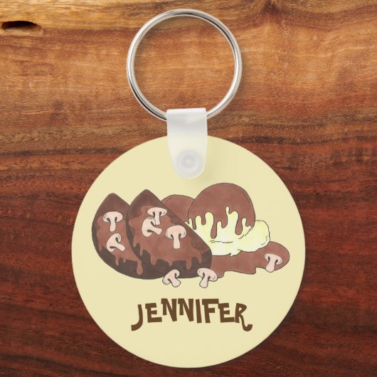 Personalisierte hausgemachte Fleisch Loaf Meatloaf Schlüsselanhänger (Vorderseite)