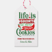 Personalisierte, hausgemachte Kekse in Rot Geschenkanhänger (Vorderseite)