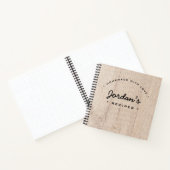Personalisierte hausgemachte Liebe Rezept Rustikal Notizblock (Innenseite)