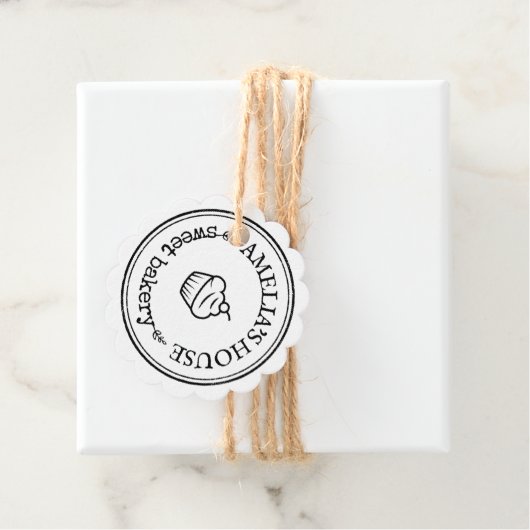 Personalisierte, hausgemachte Logo-Tags Geschenkanhänger (Beispiel)